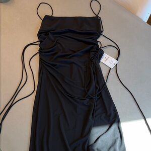 Zara Black Spaghetti Strap Dress NWT!
